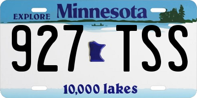 MN license plate 927TSS
