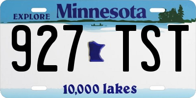MN license plate 927TST