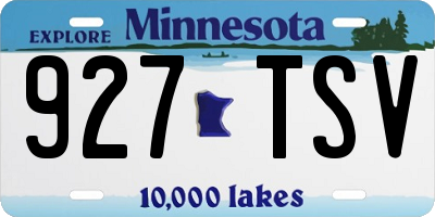 MN license plate 927TSV