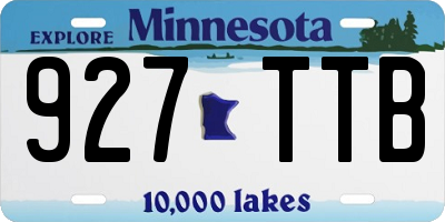MN license plate 927TTB
