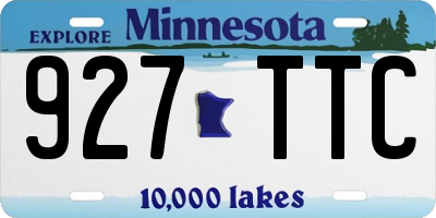 MN license plate 927TTC