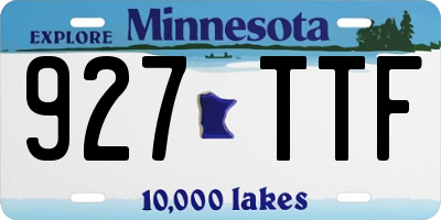 MN license plate 927TTF