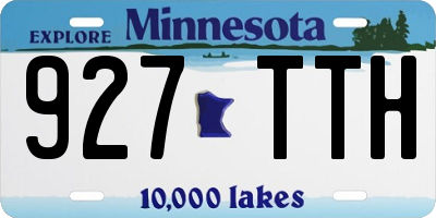 MN license plate 927TTH