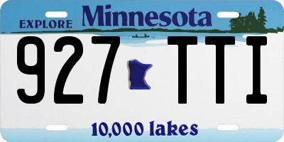 MN license plate 927TTI