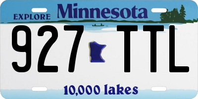 MN license plate 927TTL