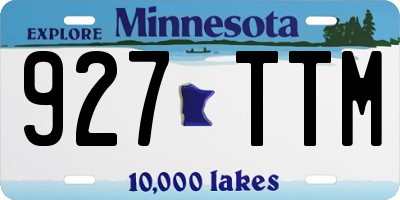 MN license plate 927TTM