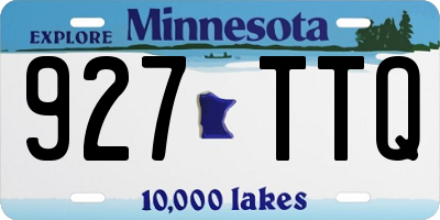 MN license plate 927TTQ