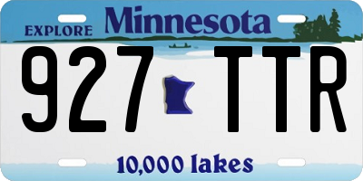 MN license plate 927TTR
