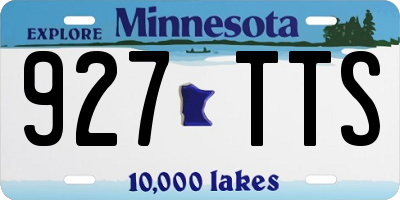 MN license plate 927TTS