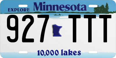 MN license plate 927TTT