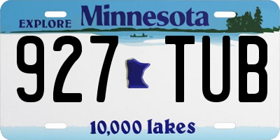 MN license plate 927TUB