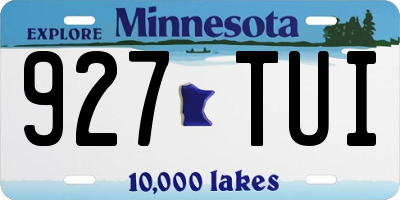 MN license plate 927TUI