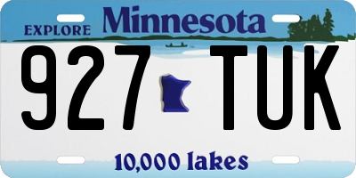 MN license plate 927TUK