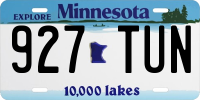 MN license plate 927TUN