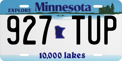 MN license plate 927TUP