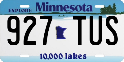 MN license plate 927TUS