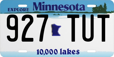 MN license plate 927TUT