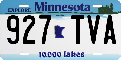 MN license plate 927TVA