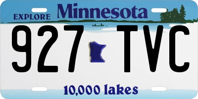 MN license plate 927TVC