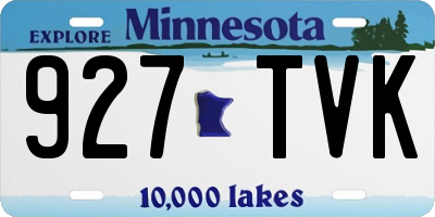 MN license plate 927TVK