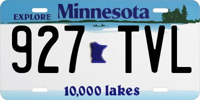 MN license plate 927TVL