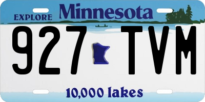 MN license plate 927TVM