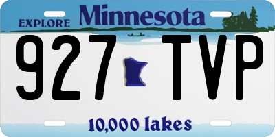 MN license plate 927TVP