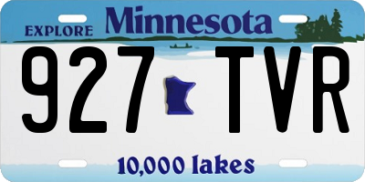 MN license plate 927TVR