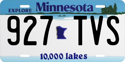 MN license plate 927TVS