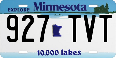 MN license plate 927TVT