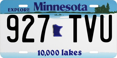 MN license plate 927TVU