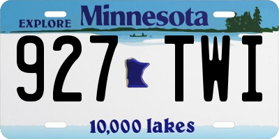 MN license plate 927TWI