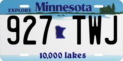 MN license plate 927TWJ