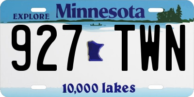 MN license plate 927TWN