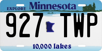 MN license plate 927TWP