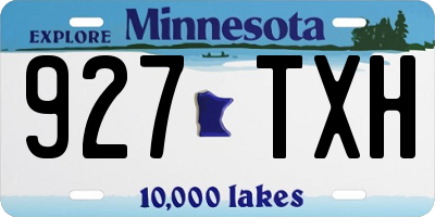 MN license plate 927TXH