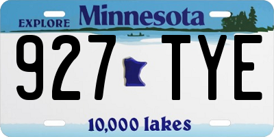 MN license plate 927TYE
