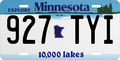 MN license plate 927TYI