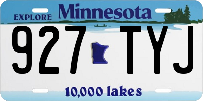 MN license plate 927TYJ