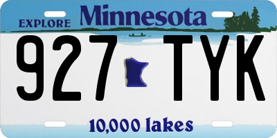 MN license plate 927TYK