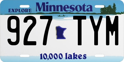 MN license plate 927TYM