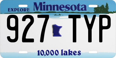 MN license plate 927TYP