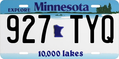 MN license plate 927TYQ