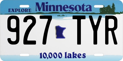 MN license plate 927TYR