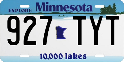 MN license plate 927TYT