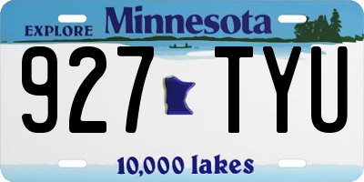 MN license plate 927TYU