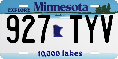 MN license plate 927TYV