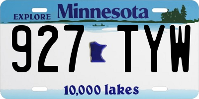 MN license plate 927TYW