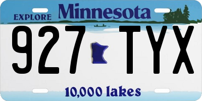 MN license plate 927TYX