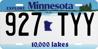 MN license plate 927TYY